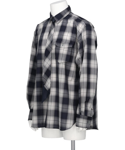 OMBRE CHECK NECKTIE SHIRT