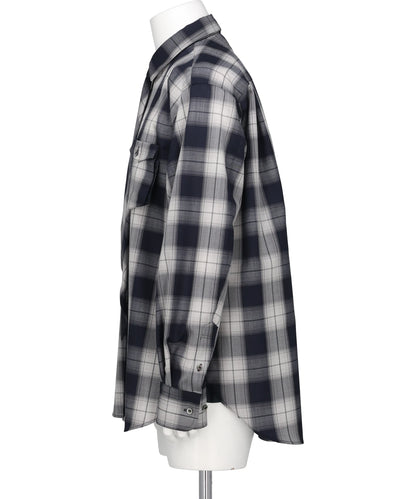 OMBRE CHECK NECKTIE SHIRT