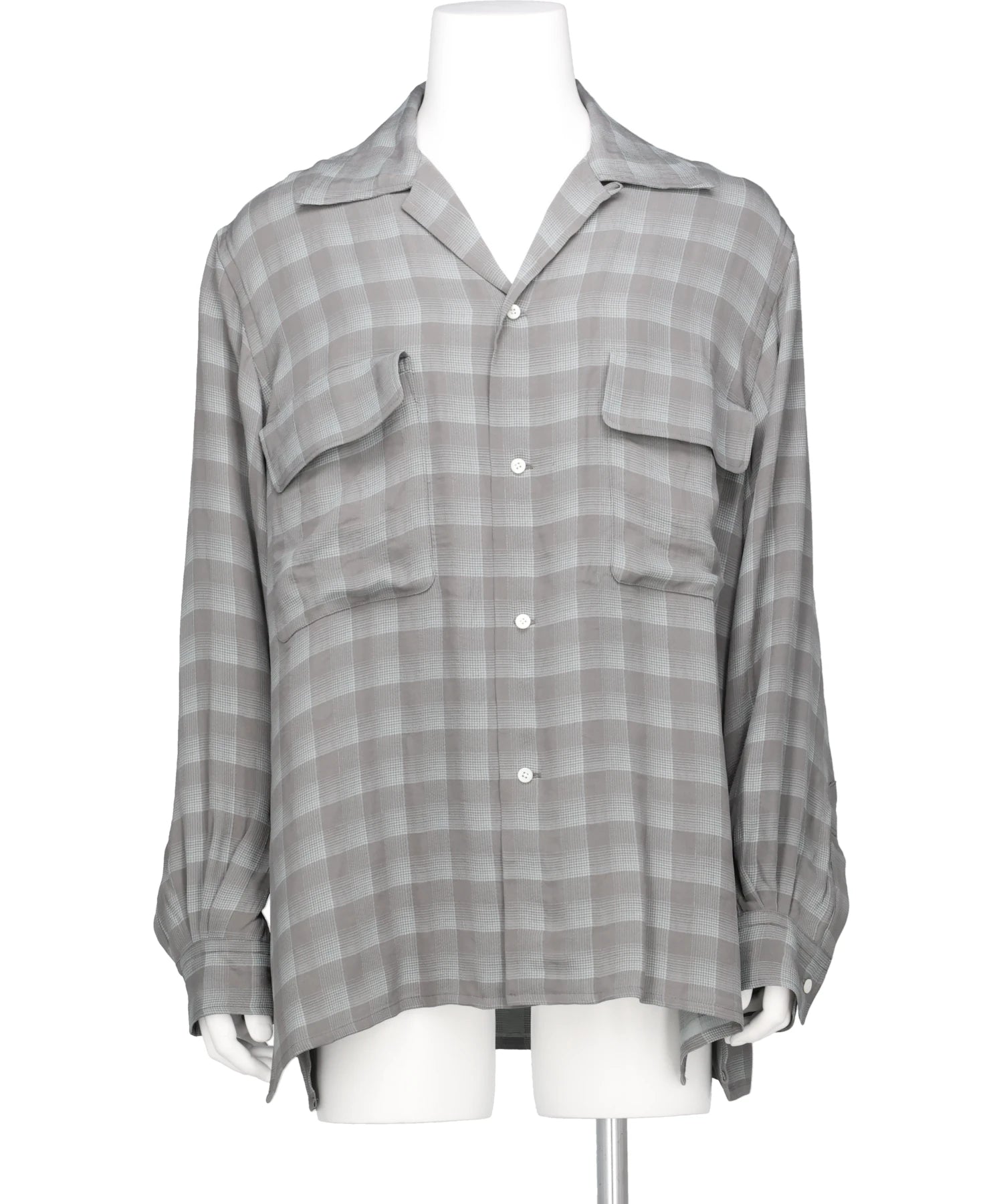 YOKE(ヨーク) 2026SS JACQARD PLAID OPEN COLLAR SHIRT YK26SS01197SH