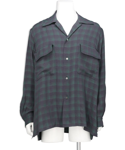YOKE(ヨーク) 2026SS JACQARD PLAID OPEN COLLAR SHIRT YK26SS01197SH