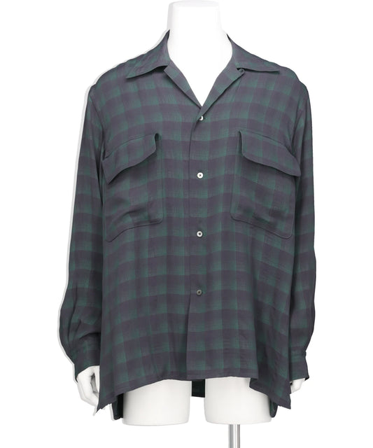 YOKE(ヨーク) 2026SS JACQARD PLAID OPEN COLLAR SHIRT YK26SS01197SH