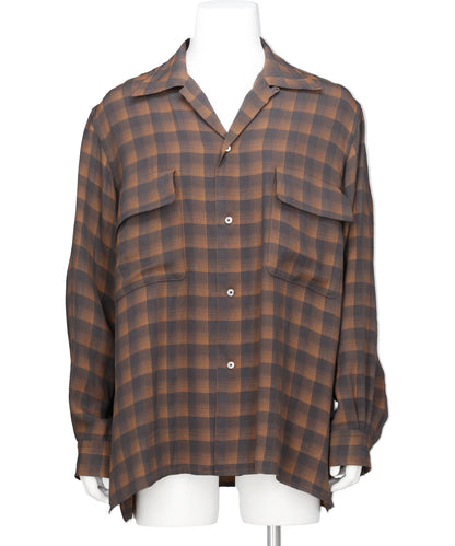 YOKE(ヨーク) 2026SS JACQARD PLAID OPEN COLLAR SHIRT YK26SS01197SH YOKE(ヨーク) 2026SS JACQARD PLAID OPEN COLLAR SHIRT YK26SS01197SH