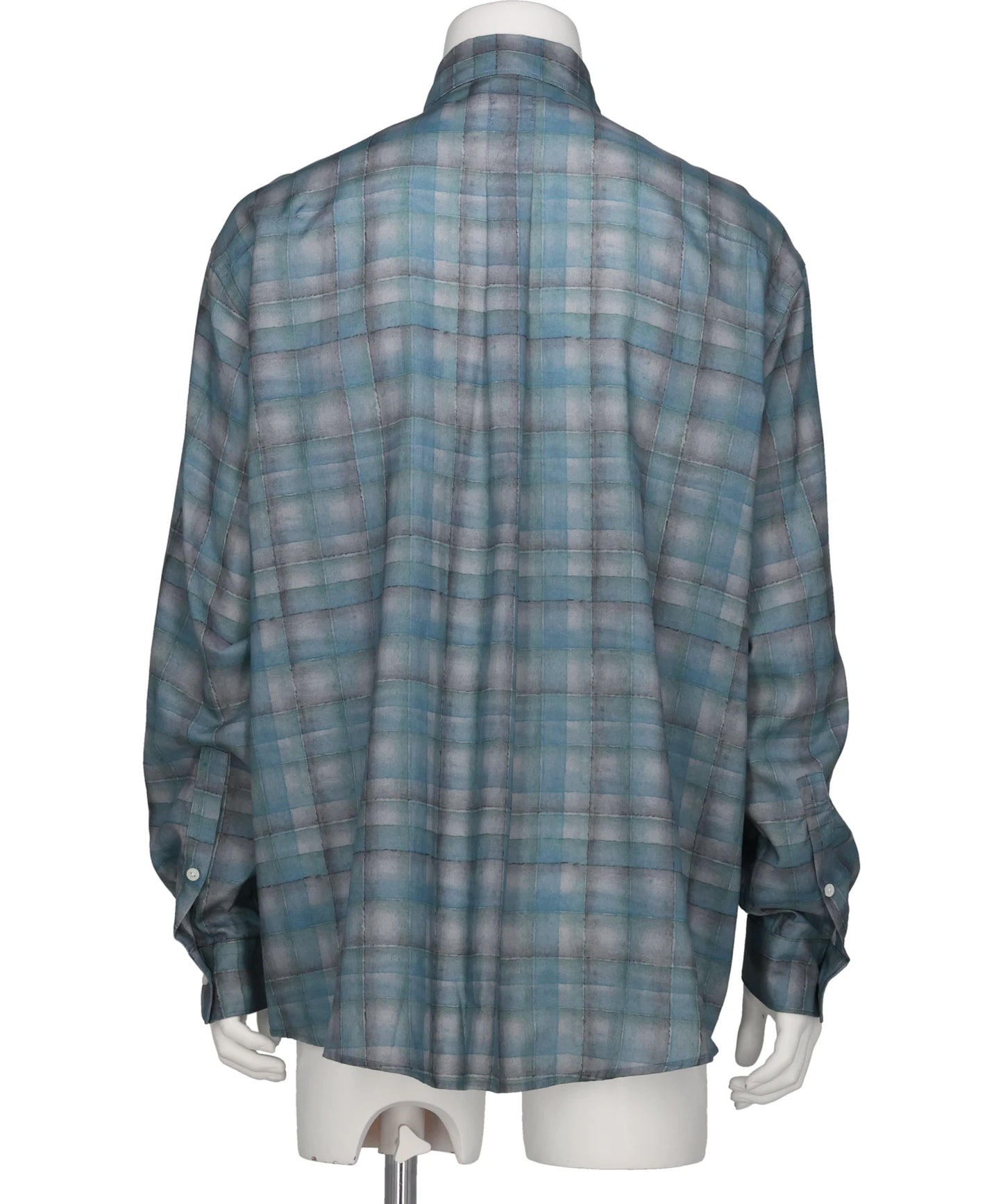 PRINTED PLAID COTTON TWILL SHIRT