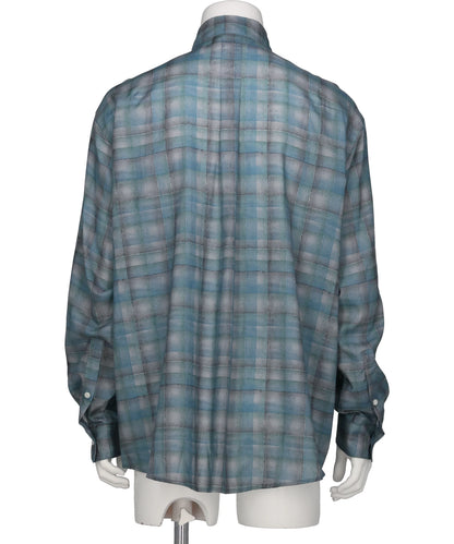 PRINTED PLAID COTTON TWILL SHIRT