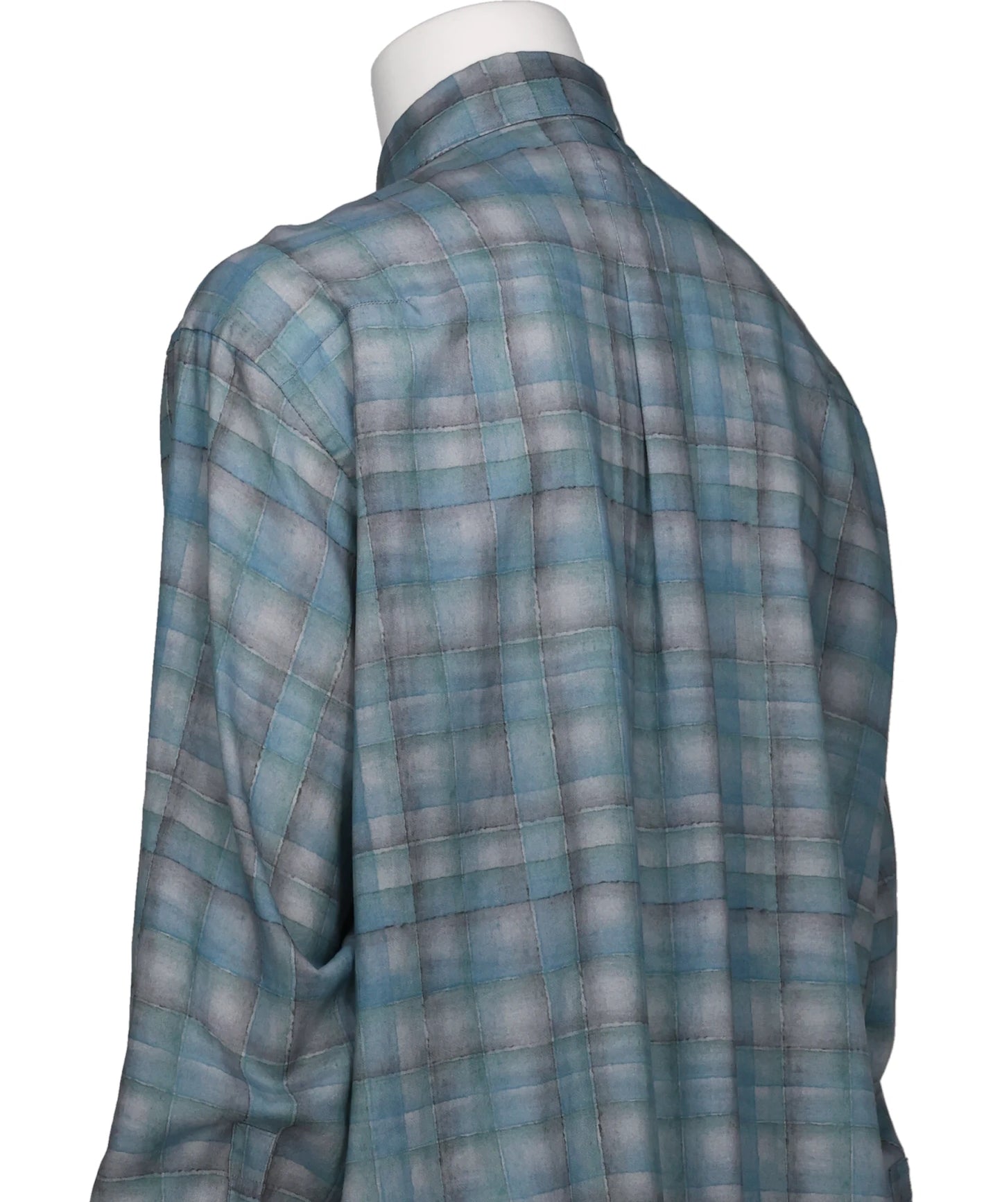 PRINTED PLAID COTTON TWILL SHIRT