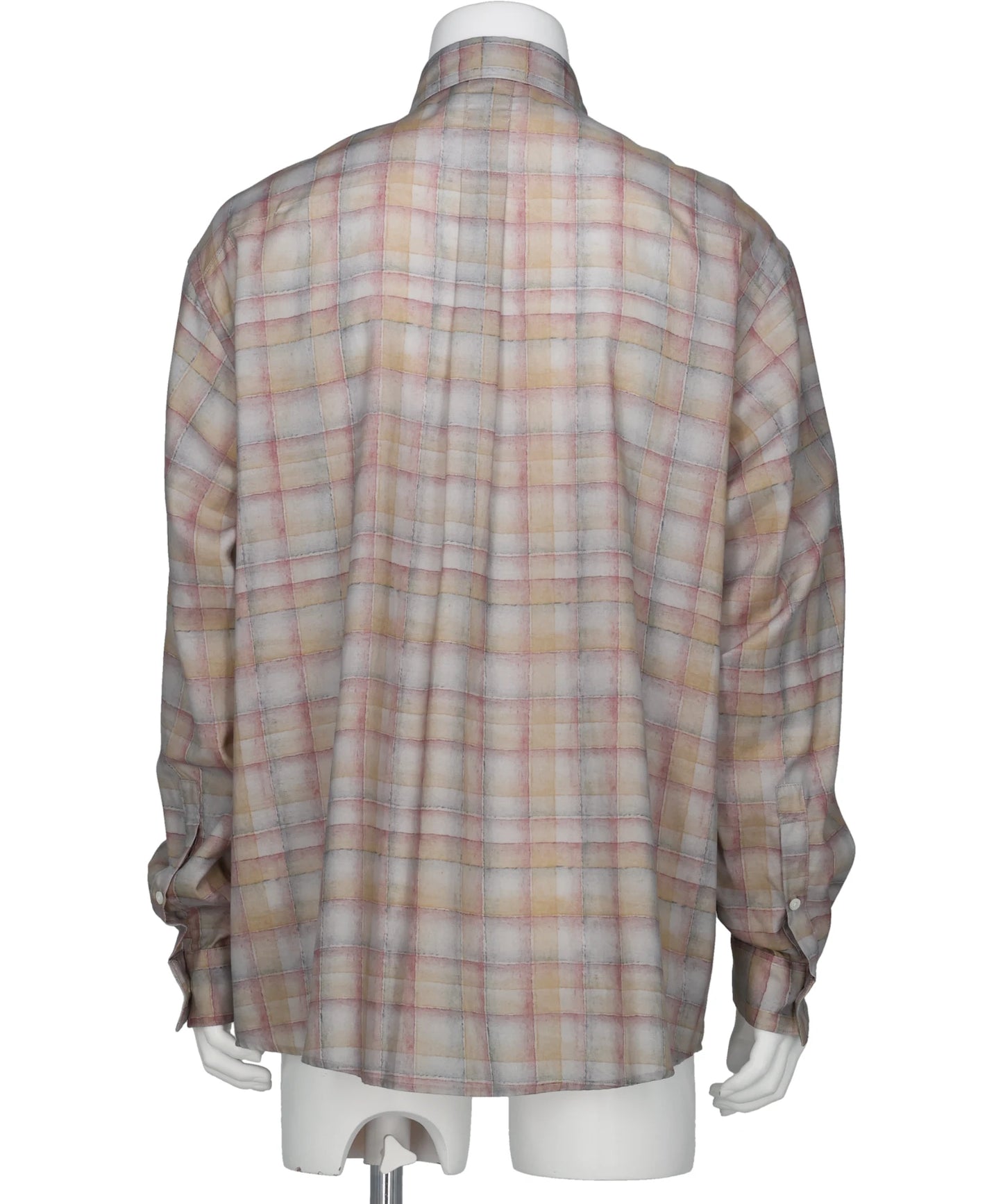 PRINTED PLAID COTTON TWILL SHIRT