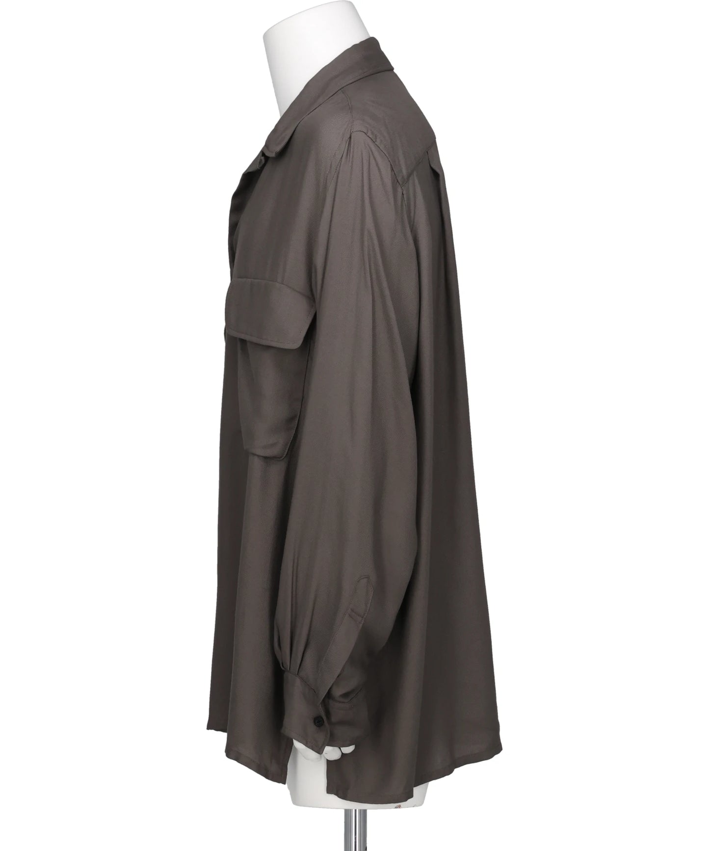 MODAL DOUBLE POCKET OPEN COLLAR SHIRT