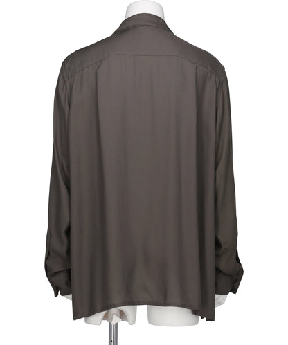 MODAL DOUBLE POCKET OPEN COLLAR SHIRT
