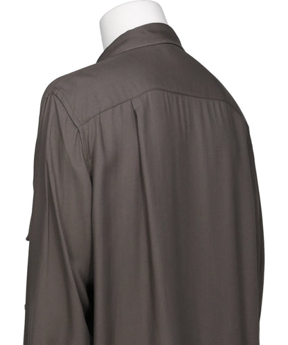 MODAL DOUBLE POCKET OPEN COLLAR SHIRT