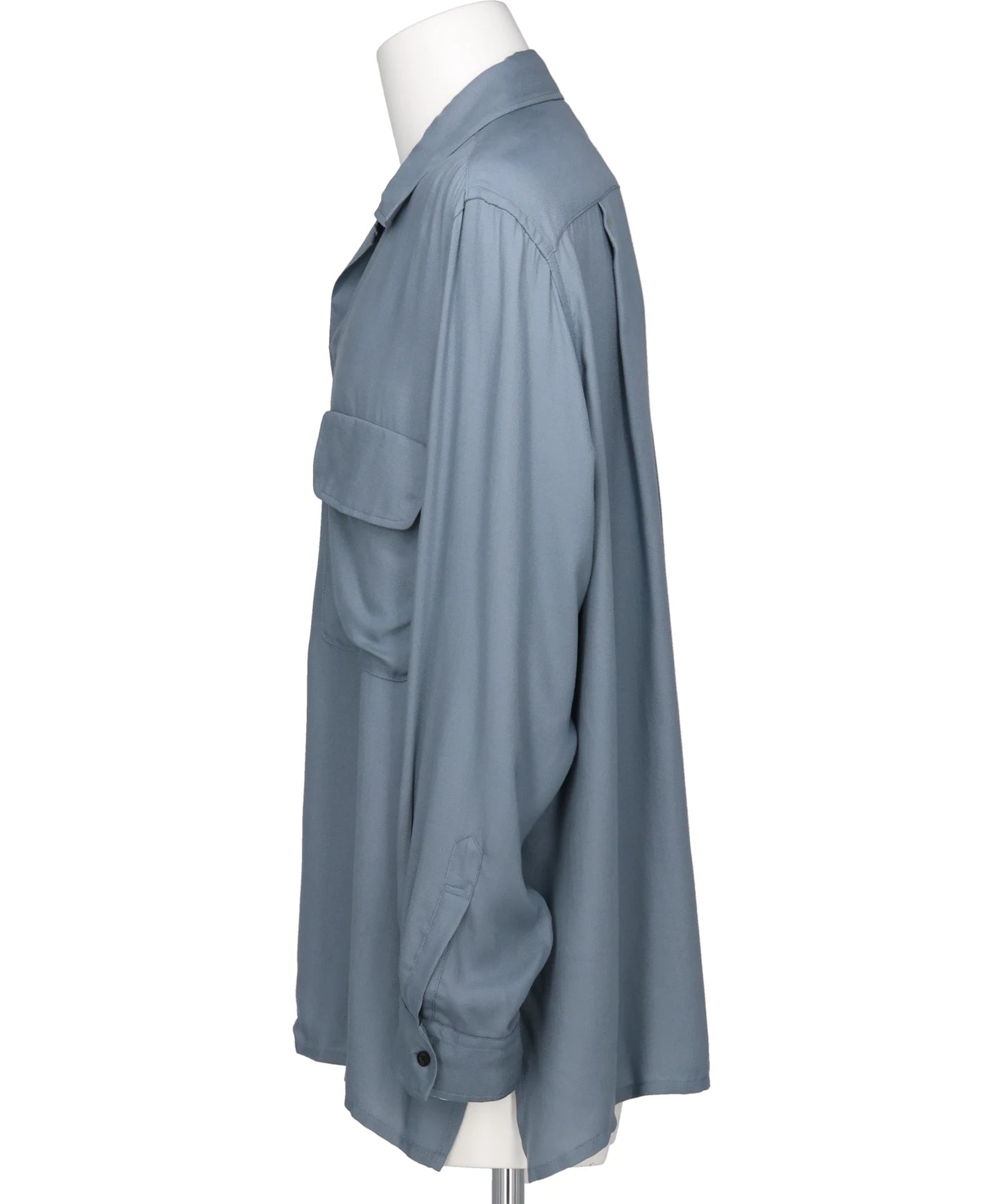 MODAL DOUBLE POCKET OPEN COLLAR SHIRT