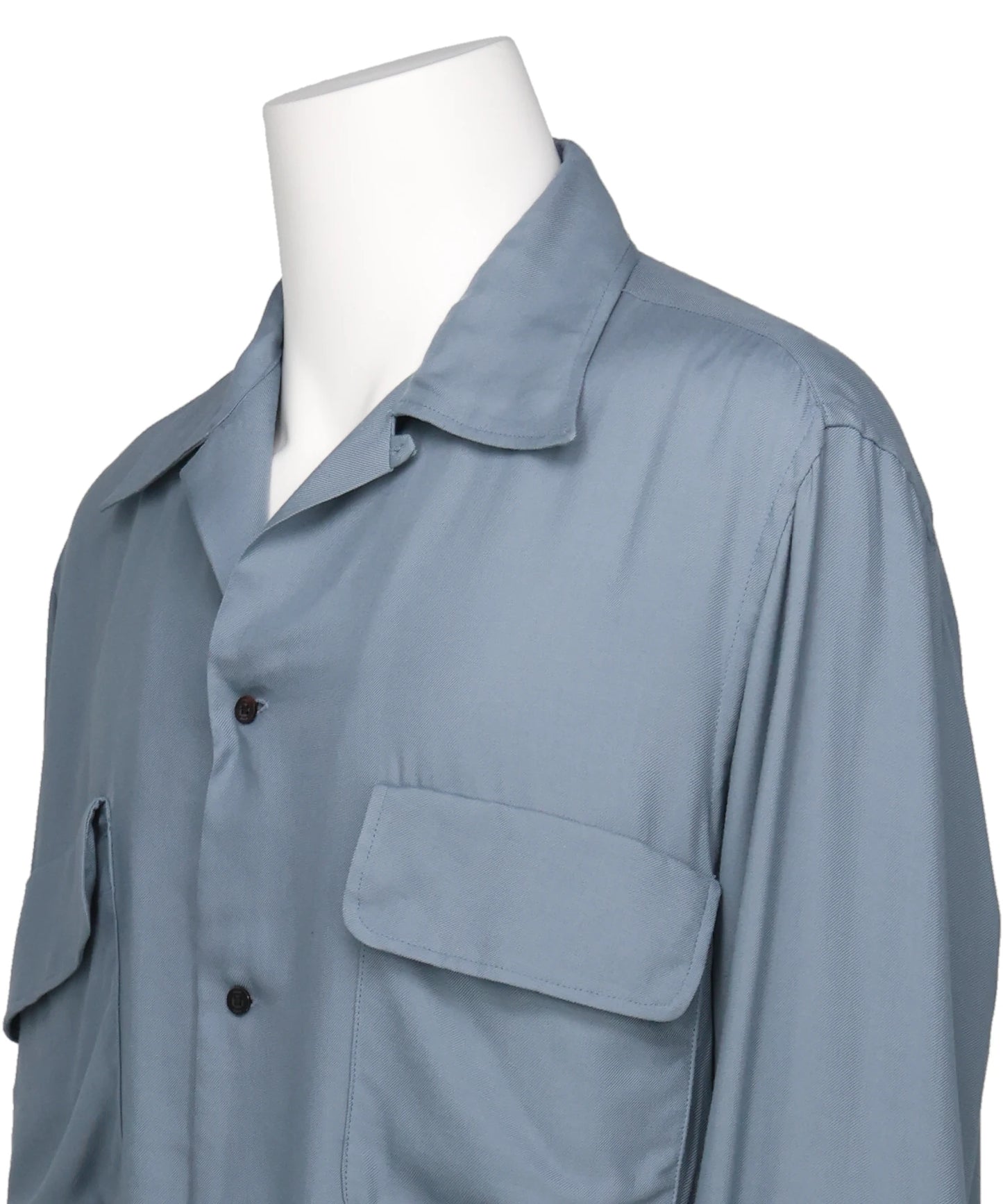 MODAL DOUBLE POCKET OPEN COLLAR SHIRT