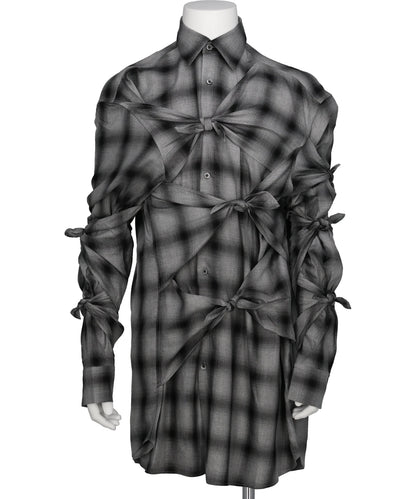 KEISUKEYOSHIDA(ケイスケヨシダ) 2026SS IMITATION RIBBON SHIRT KYB61FJ117