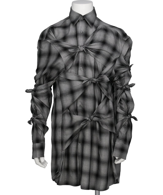 KEISUKEYOSHIDA(ケイスケヨシダ) 2026SS IMITATION RIBBON SHIRT KYB61FJ117