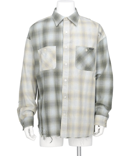 KAMIYA(カミヤ)REPAIRED CRAZY CHECKED SHIRT