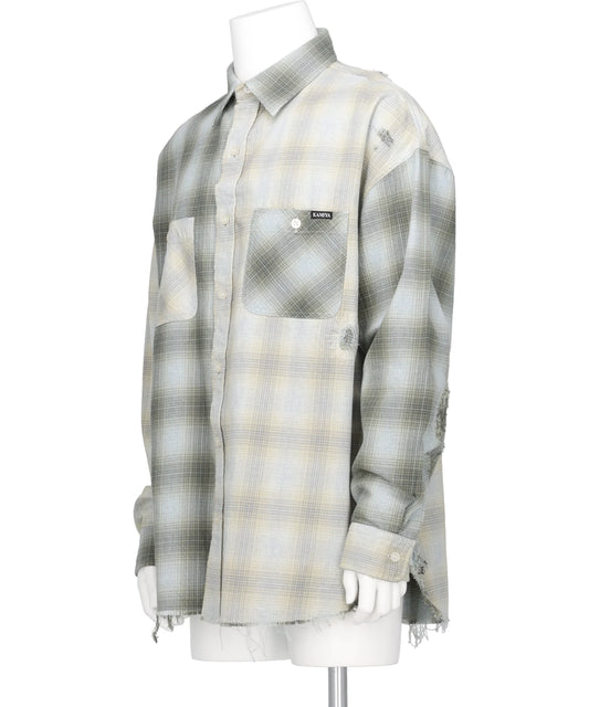 REPAIRED CRAZY CHECKED SHIRT
