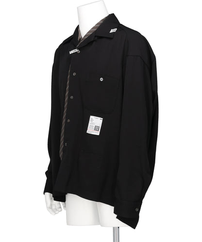 ATTACED TIE L/S SHIRTS