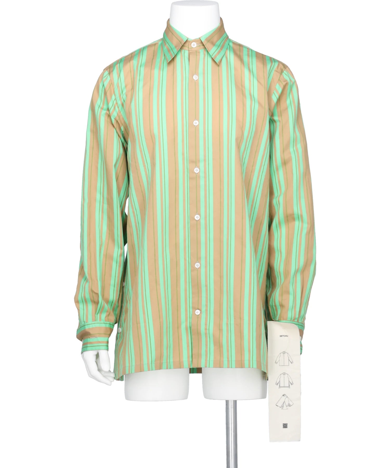 SETCHU(セッチュウ）2026SS SETCHU SHIRTS 3 OPEN SIDE STRIPE U261H047C045