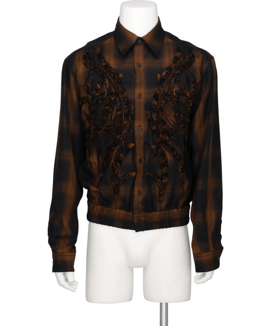 TAAKK(ターク) EMBROIDERED BLOUSON SHIRT