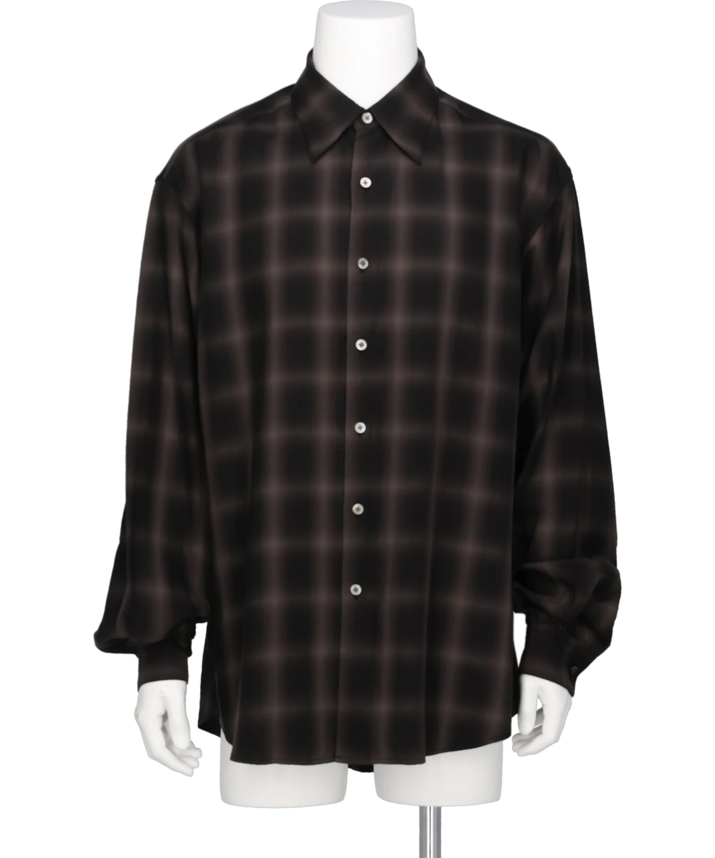 YOKE(ヨーク) OMBRE PLAID REGULAR COLLAR SHIRT
