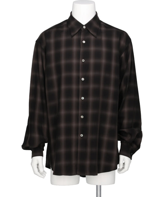 YOKE(ヨーク) OMBRE PLAID REGULAR COLLAR SHIRT