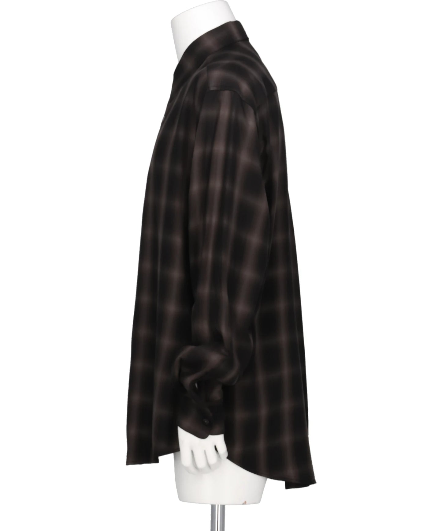 OMBRE PLAID REGULAR COLLAR SHIRT