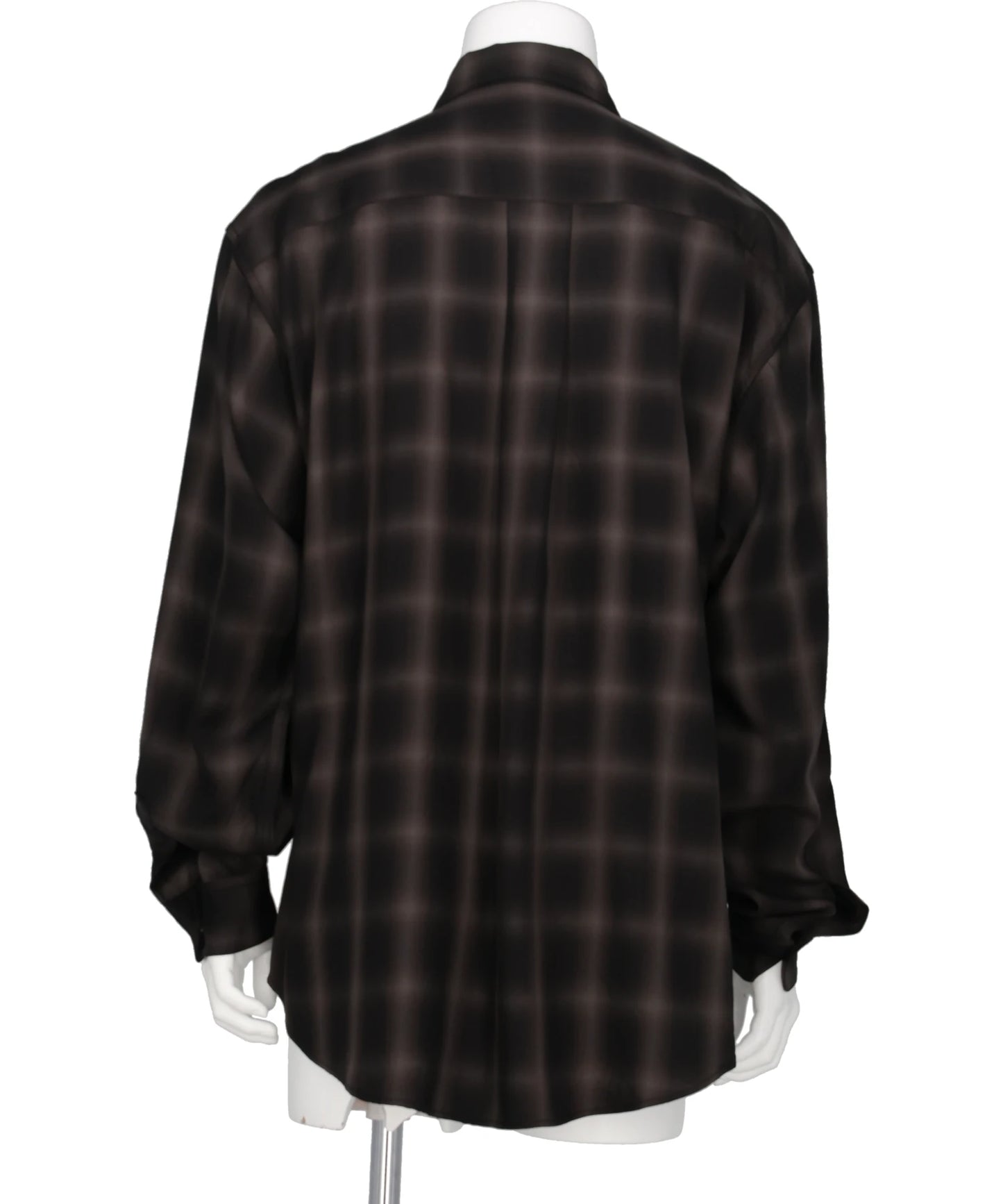 OMBRE PLAID REGULAR COLLAR SHIRT