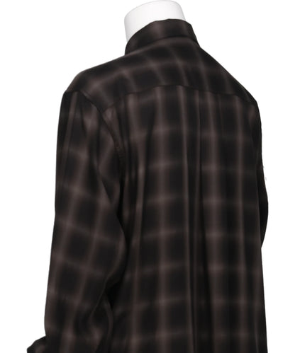 OMBRE PLAID REGULAR COLLAR SHIRT