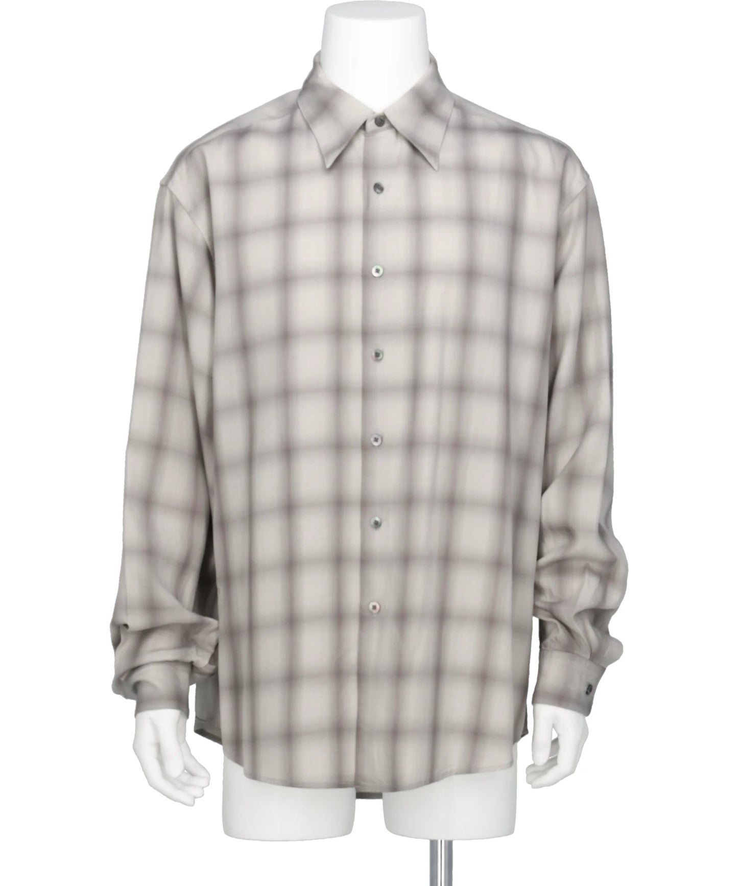 YOKE(ヨーク)OMBRE PLAID REGULAR COLLAR SHIRT
