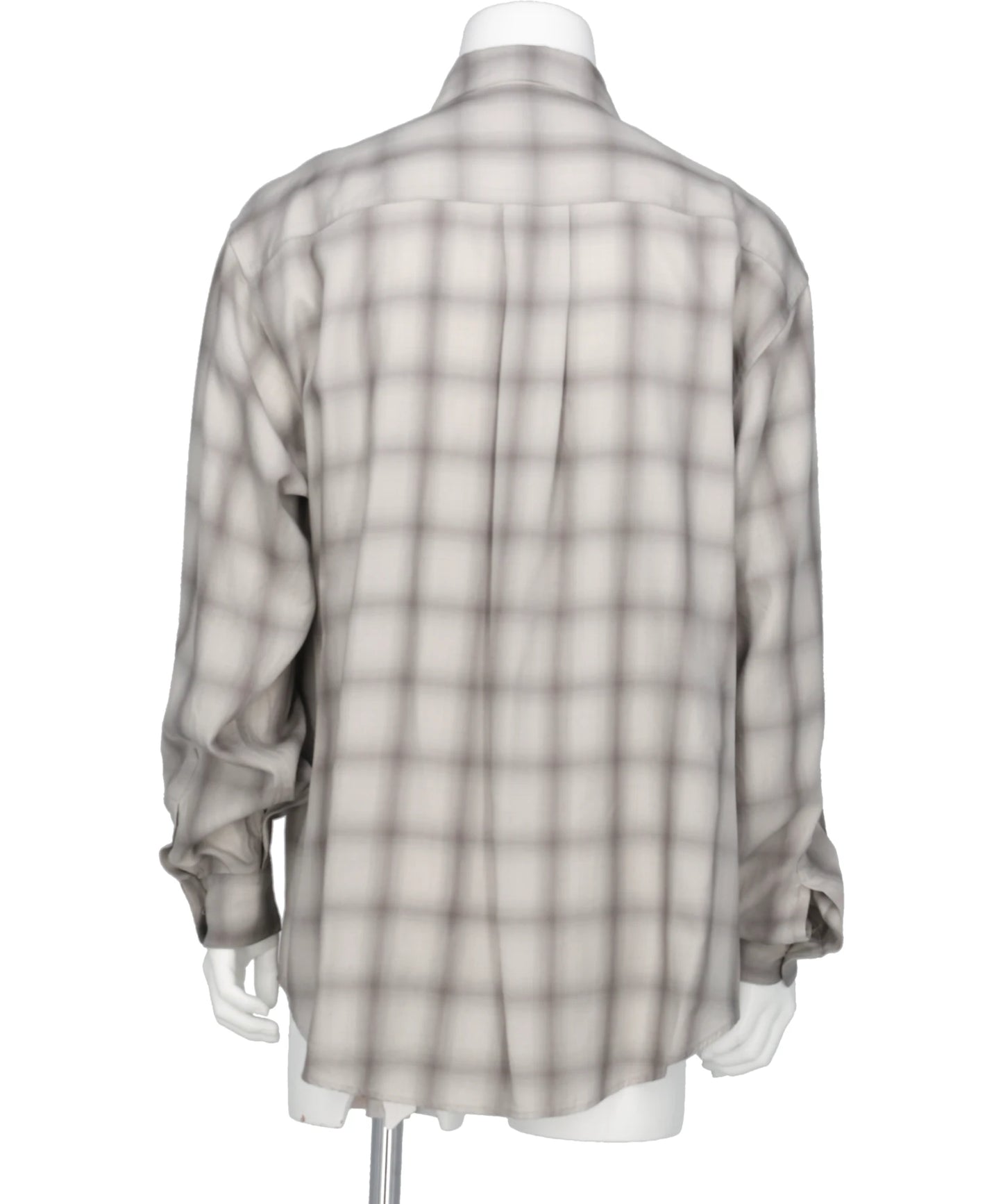 OMBRE PLAID REGULAR COLLAR SHIRT