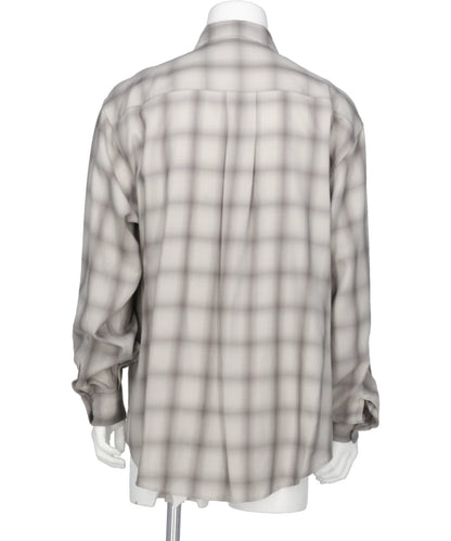 OMBRE PLAID REGULAR COLLAR SHIRT