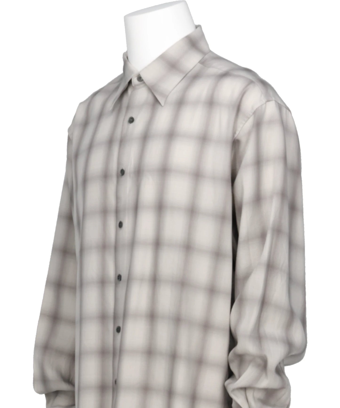 OMBRE PLAID REGULAR COLLAR SHIRT