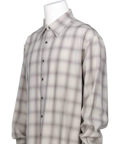 OMBRE PLAID REGULAR COLLAR SHIRT