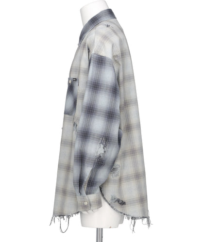 REPAIRED CRAZY CHECKED SHIRT