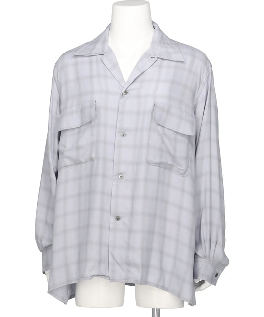YOKE(ヨーク) 2026AW MODAL PLAID OPEN COLLAR SHIRT YK26FW01355SH