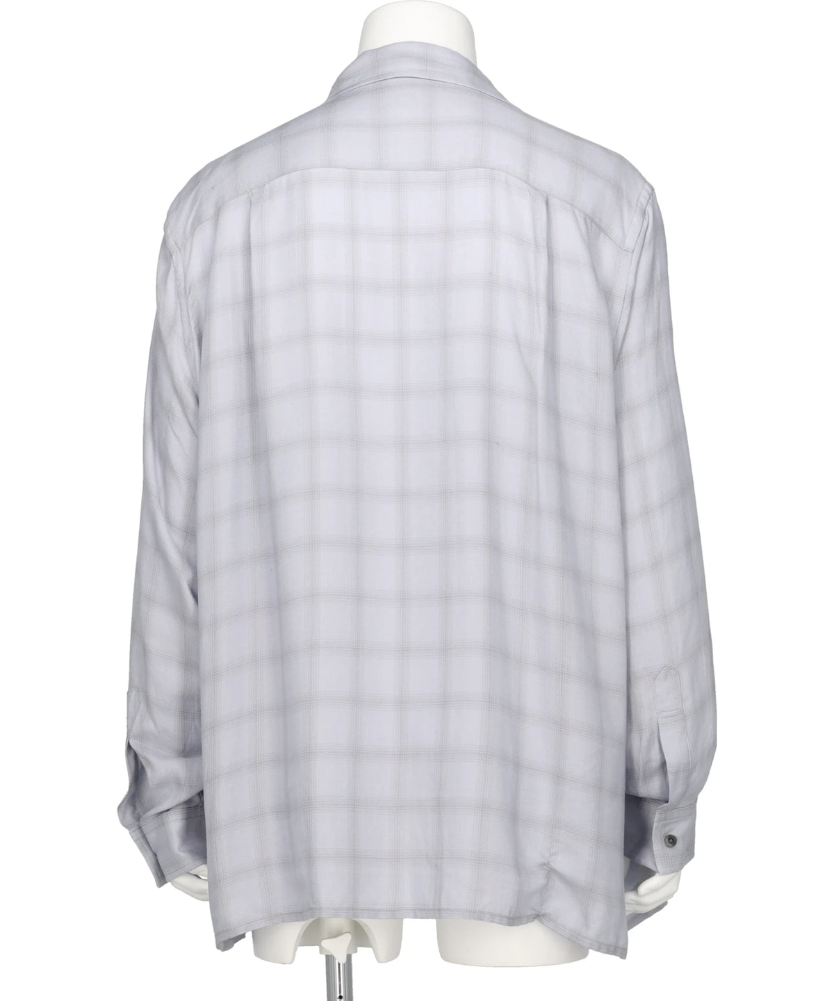 MODAL PLAID OPEN COLLAR SHIRT