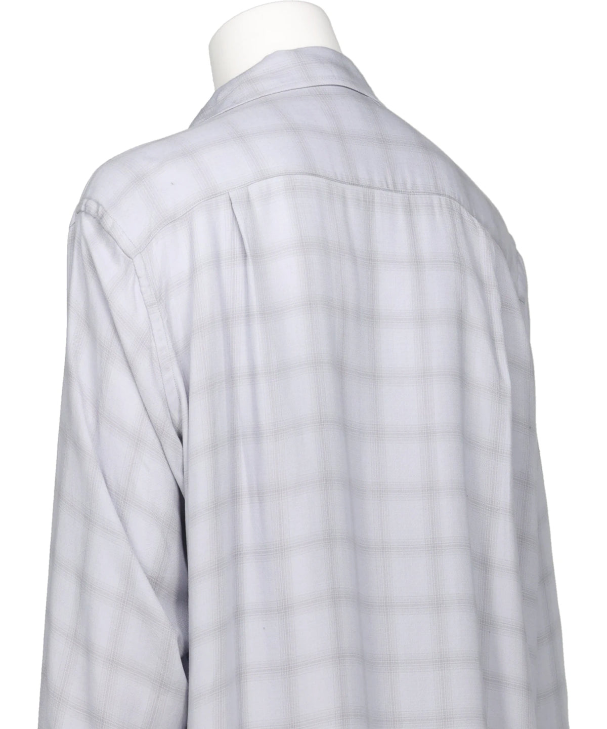 MODAL PLAID OPEN COLLAR SHIRT