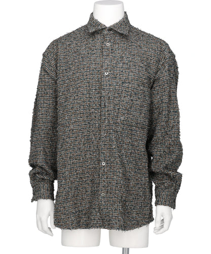 NEEDLEPUNCHED COTTON PLAID SHIRT