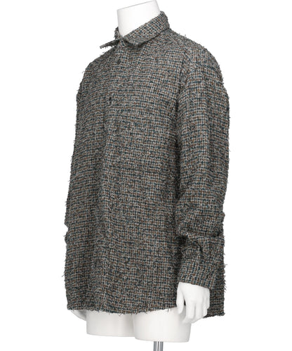 NEEDLEPUNCHED COTTON PLAID SHIRT