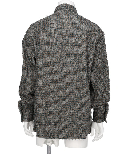 NEEDLEPUNCHED COTTON PLAID SHIRT