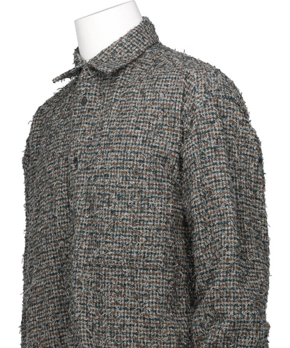 NEEDLEPUNCHED COTTON PLAID SHIRT
