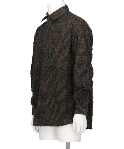 NEEDLEPUNCHED COTTON PLAID SHIRT