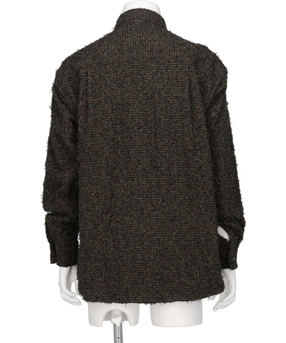 NEEDLEPUNCHED COTTON PLAID SHIRT