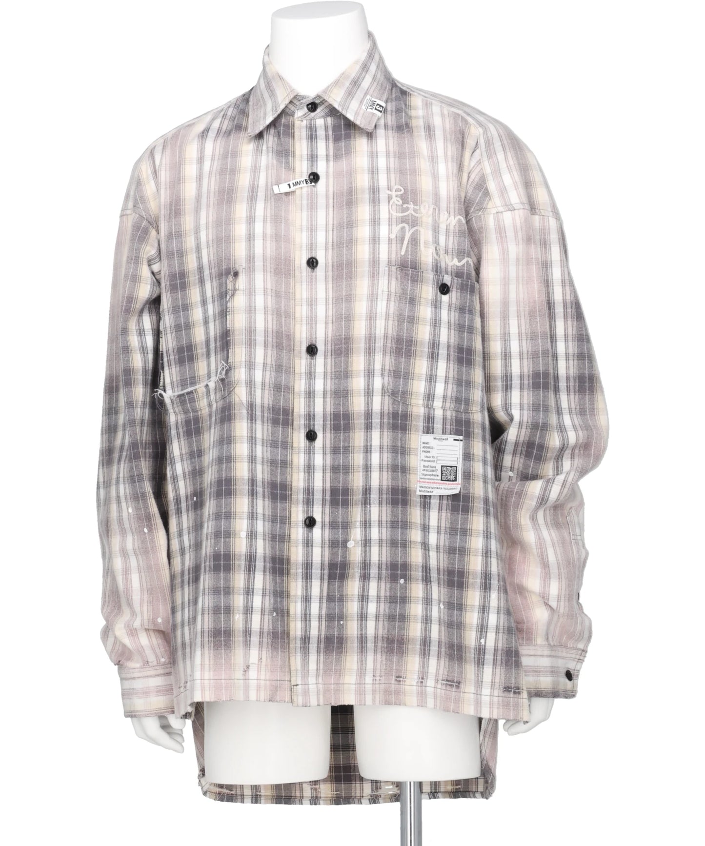 Maison MIHARA YASUHIRO(メゾンミハラヤスヒロ) 2026AW VINTAGE LIKE CHECK L/S SHIRTS J17SH181