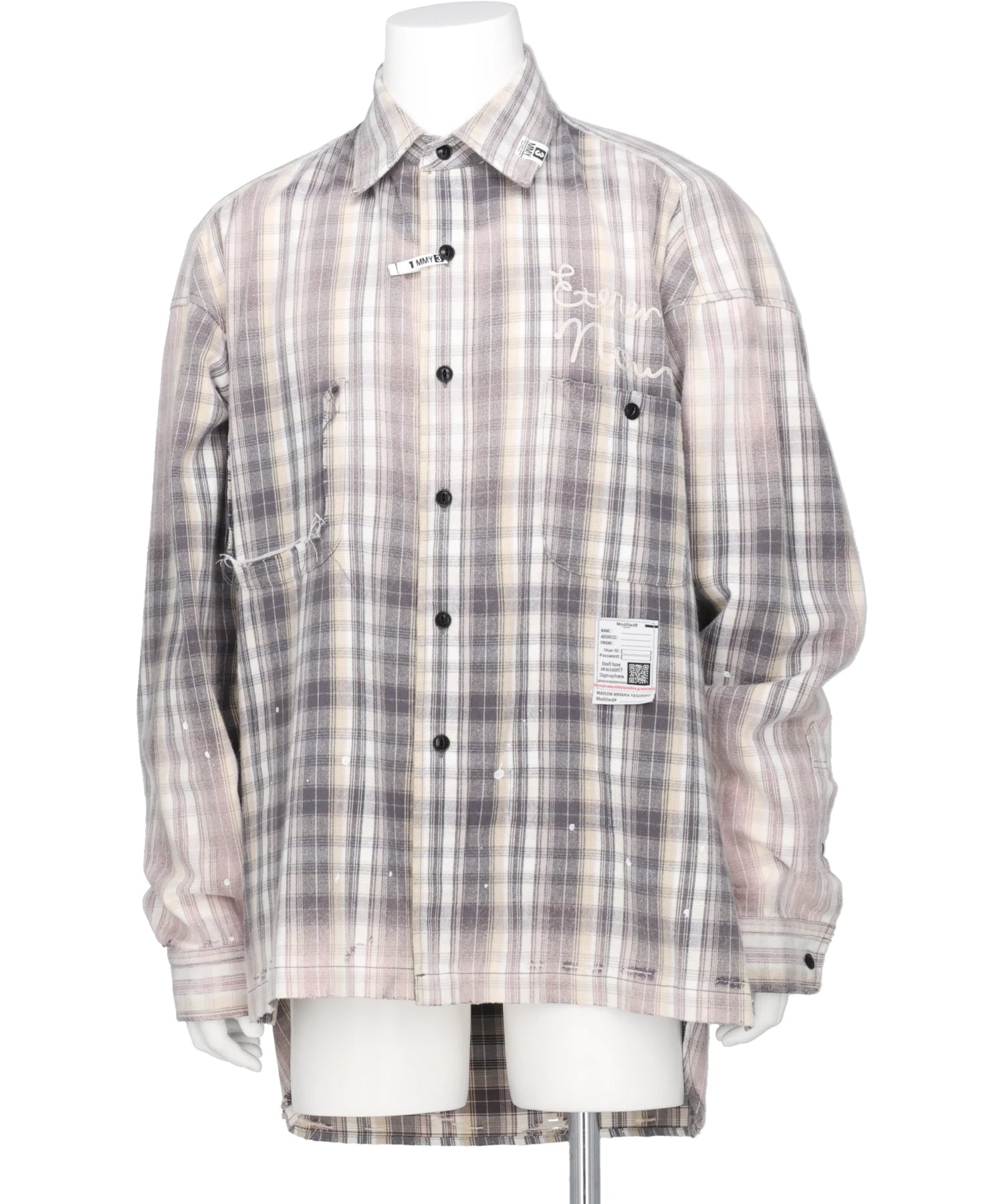 Maison MIHARA YASUHIRO(メゾンミハラヤスヒロ) 2026AW VINTAGE LIKE CHECK L/S SHIRTS J17SH181