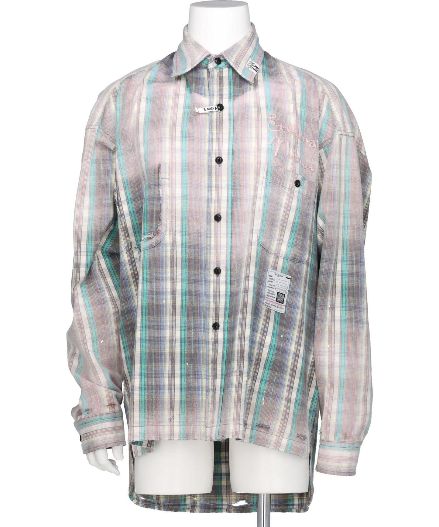 Maison MIHARA YASUHIRO(メゾンミハラヤスヒロ) 2026AW VINTAGE LIKE CHECK L/S SHIRTS J17SH181