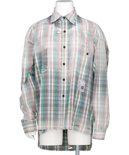 Maison MIHARA YASUHIRO(メゾンミハラヤスヒロ) 2026AW VINTAGE LIKE CHECK L/S SHIRTS J17SH181