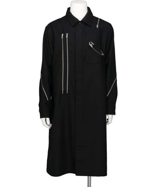 KIDILL(キディル)TAILORED ZIP PUNK SHIRT