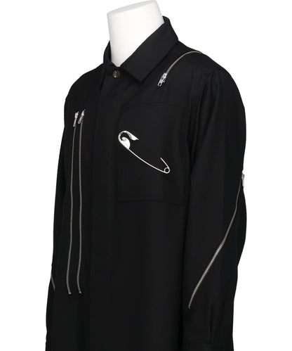 TAILORED ZIP PUNK SHIRT