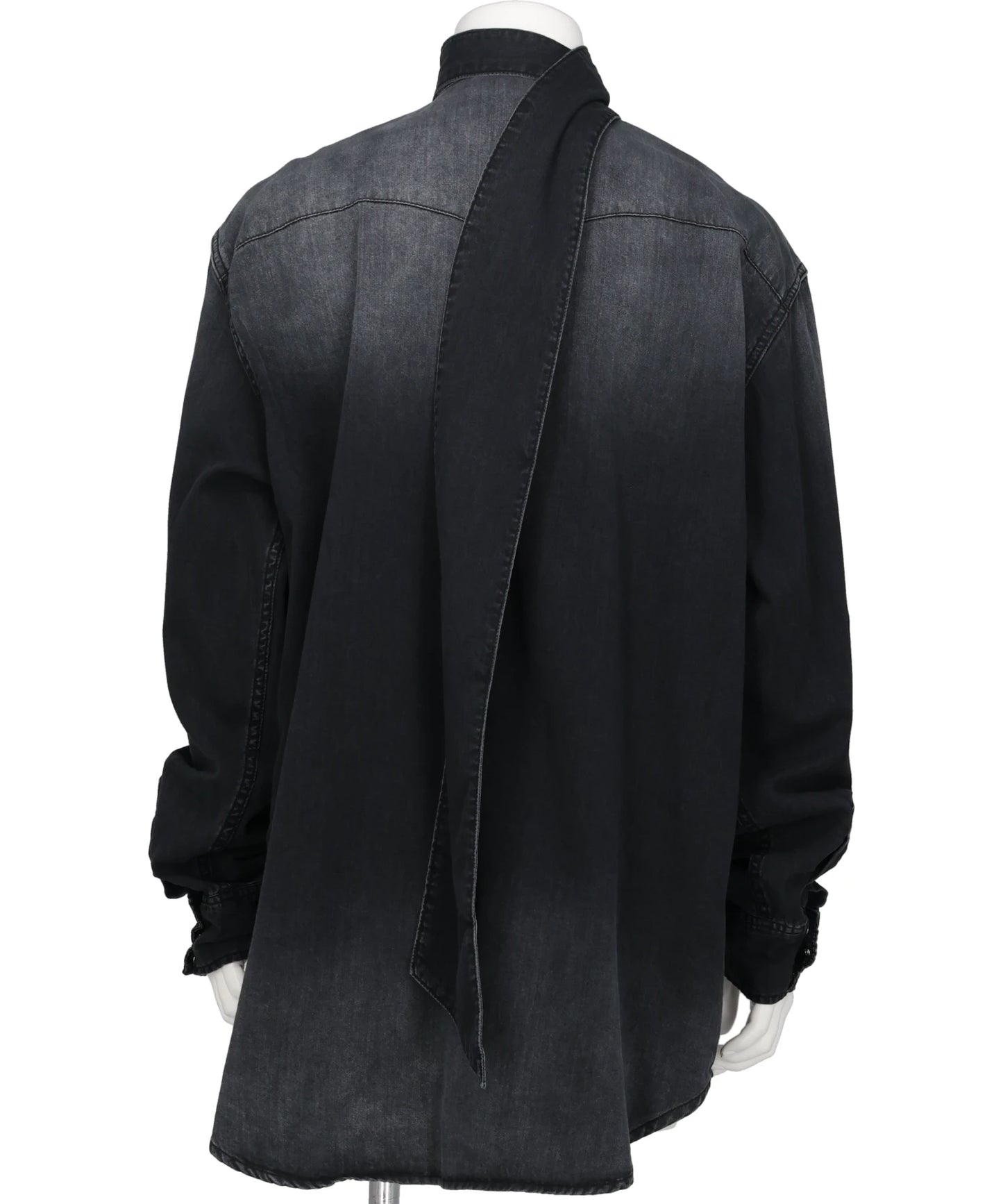 DENIM LONG COLLAR SHIRT