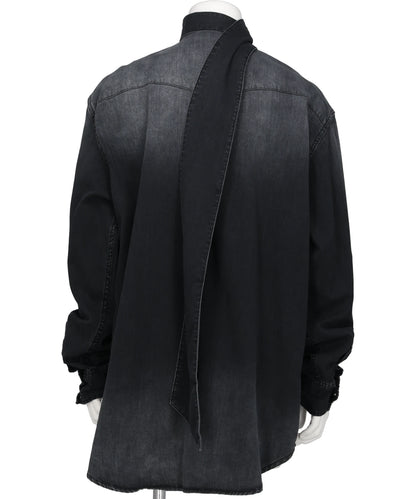 DENIM LONG COLLAR SHIRT